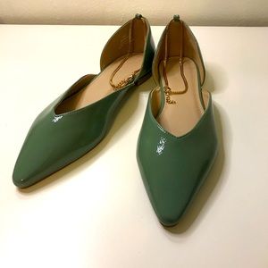 Sage Green Ballet Flats with Anklet